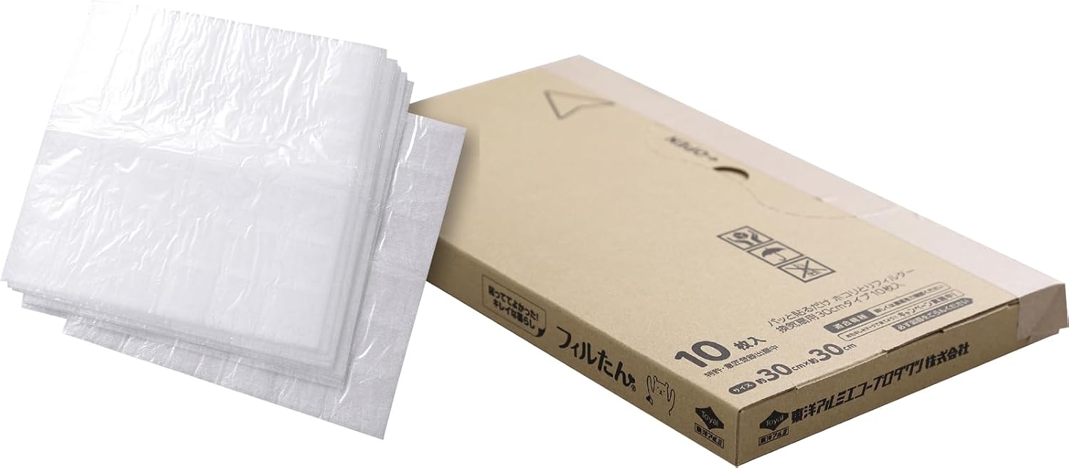 Detalle de 東洋アルミ フィルたん S5472 ホコリ取りフィルター 30cm角 10枚入 抗菌抗カビ加工