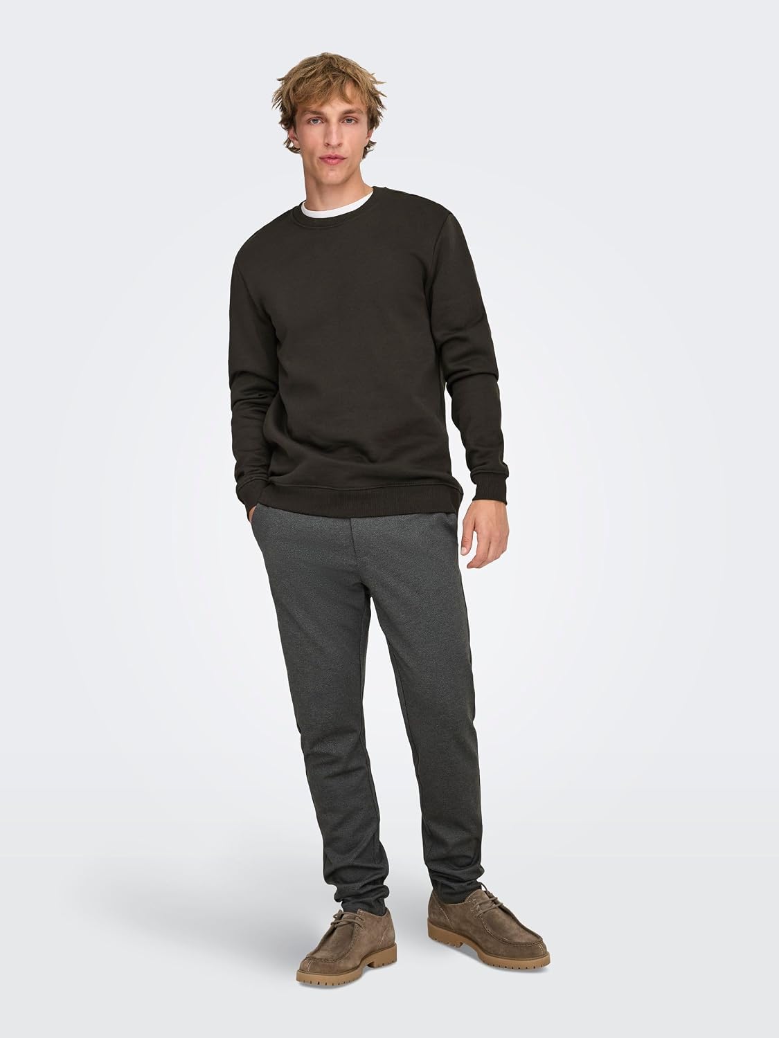 Detalle de Only & Sons Onsmark Check Pants Hy Gw 9887 Noos Trouser – Slim Chino Trousers for Men