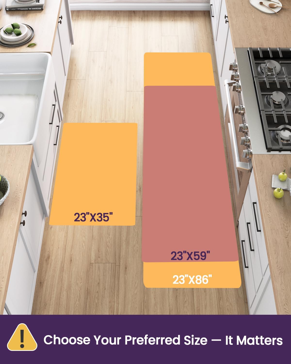 Detalle 2 de DEXI 23x86 Kitchen Mat cushioned anti-fatigue rug