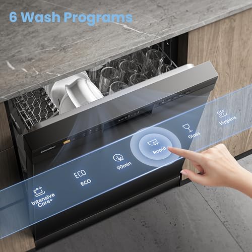 Detalle 2 de COMFEE' Freestanding Dishwasher 60cm, 13 Place Settings, Black