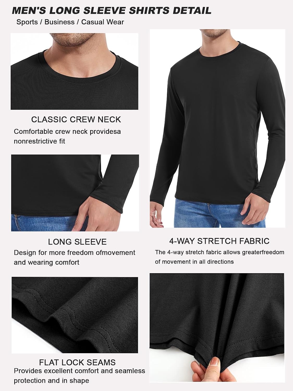 Thumbnail 6 de Boyzn Men’s 4 Pack cotton crewneck t-shirts