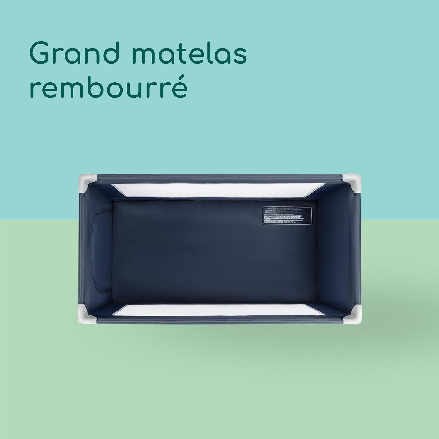 Detalle de Bebeconfort Sweet Dreams – Lit parapluie bébé 0–3 ans (0–15 kg), ouverture latérale, matelas grand format, pliable, navy blue