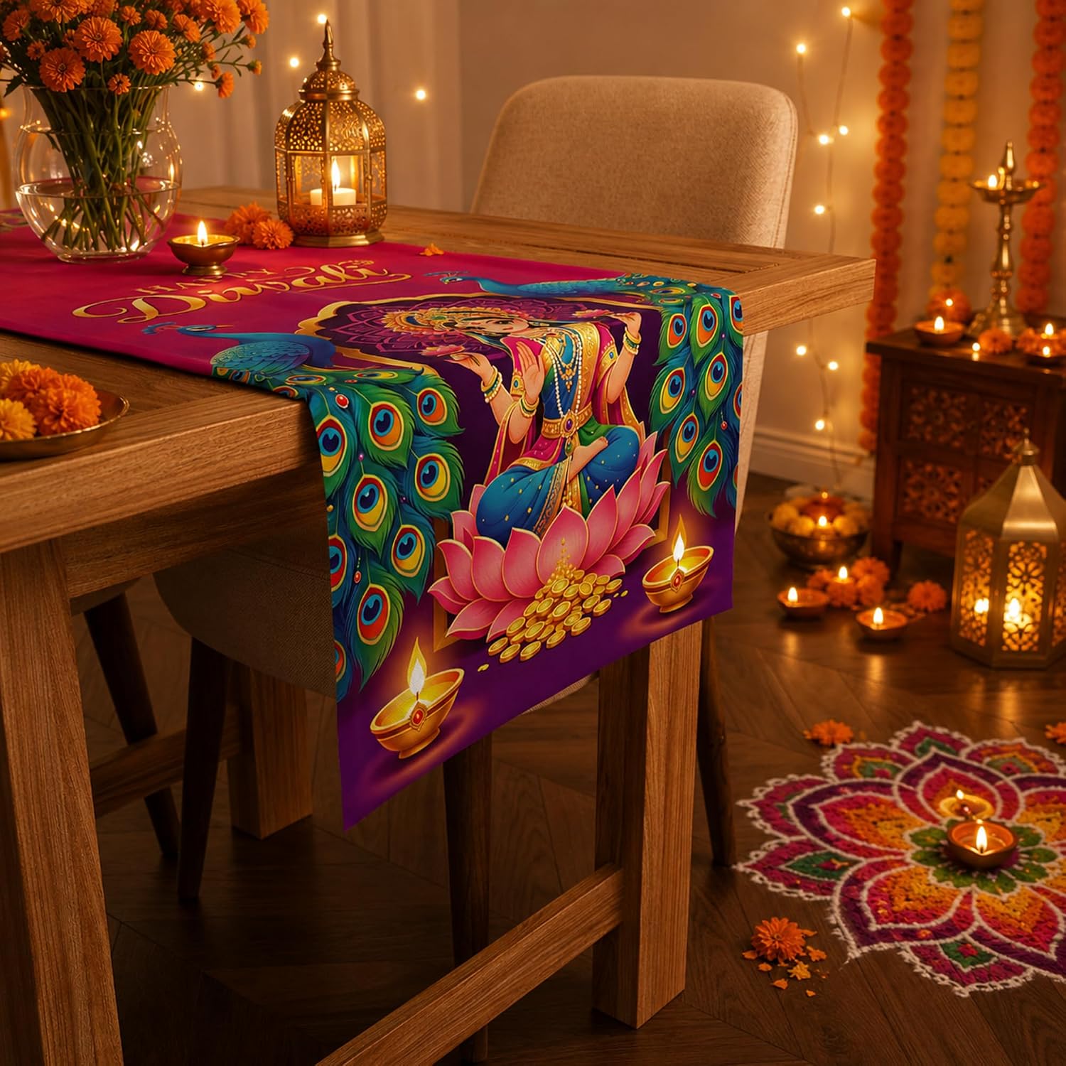 Detalle 2 de Diwali Table Runner, Polyester