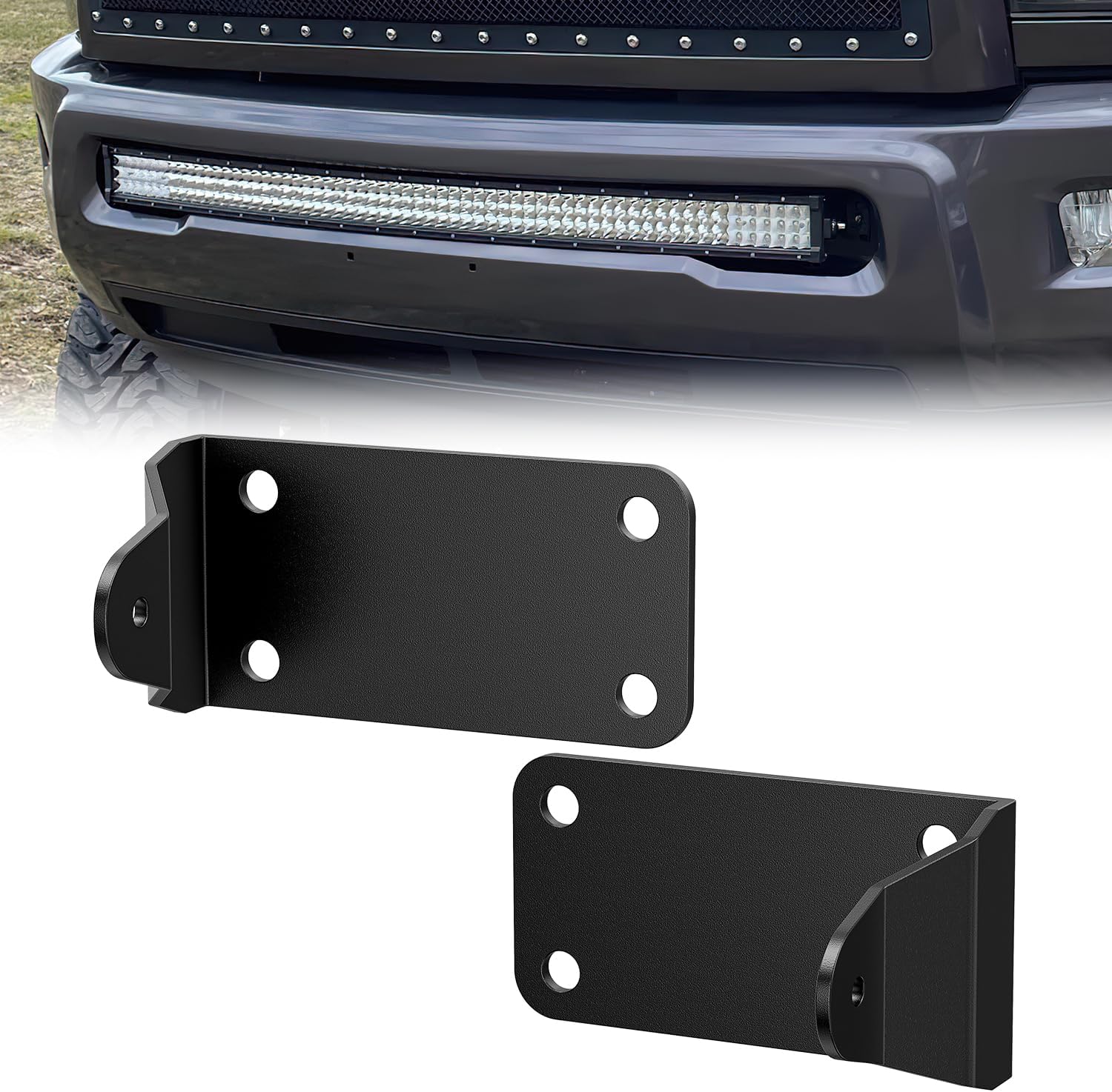 Thumbnail 2 de Nilight 90021B Light Bar Mounting Bracket for Front License Plate Frame (Off-Road LED Lights)