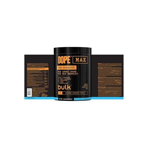Thumbnail 7 de Bulk Dope Max Poudre Pré-Entraînement – 563 g, Blue Raspberry