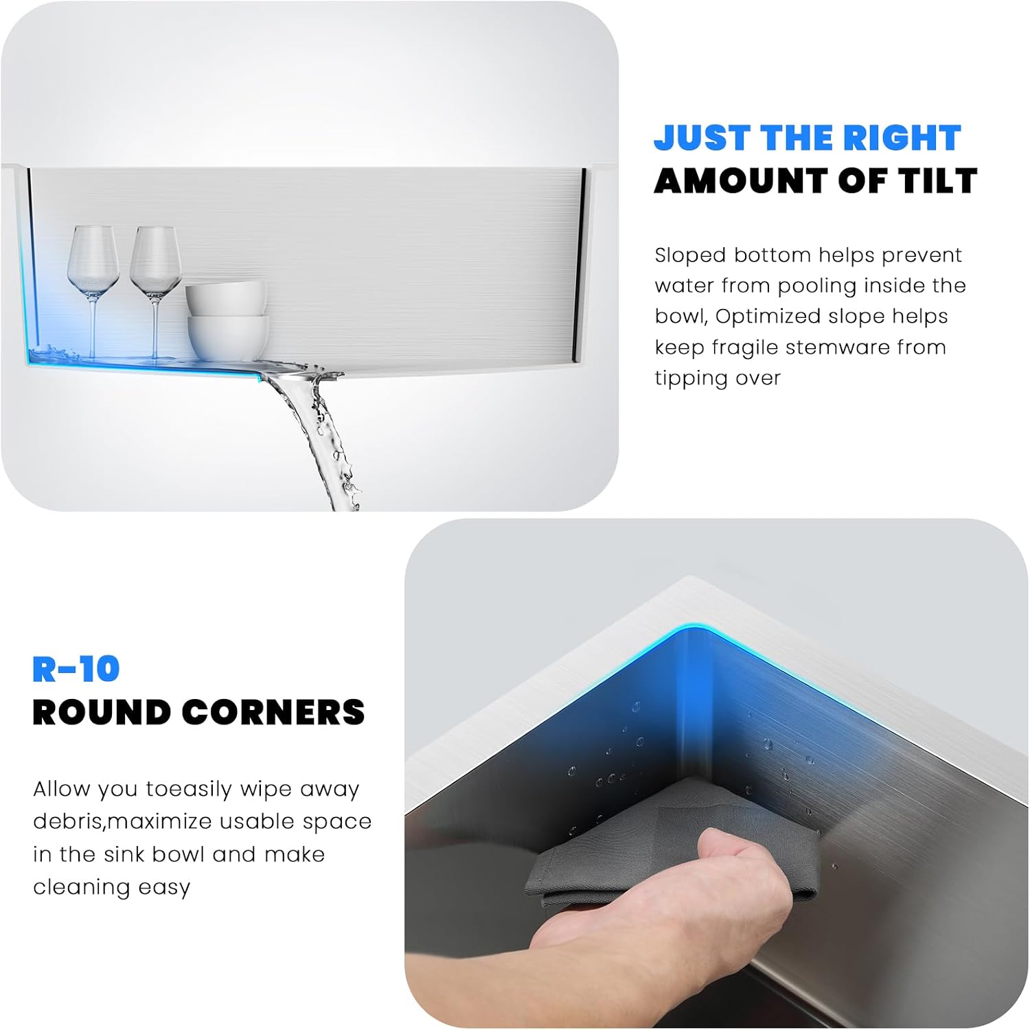 Thumbnail 4 de POPFLY Undermount Bar Prep Sink 15-inch