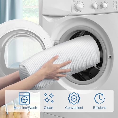 Detalle de Teletrogy Lot de 2 Sac Lavage Chaussures avec Embauchoir Réglable et Fermeture Éclair Cachée – Blanc