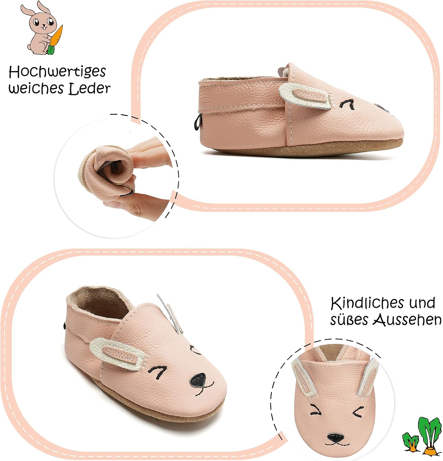 Detalle 2 de IceUnicorn Krabbelschuhe Baby Lauflernschuhe