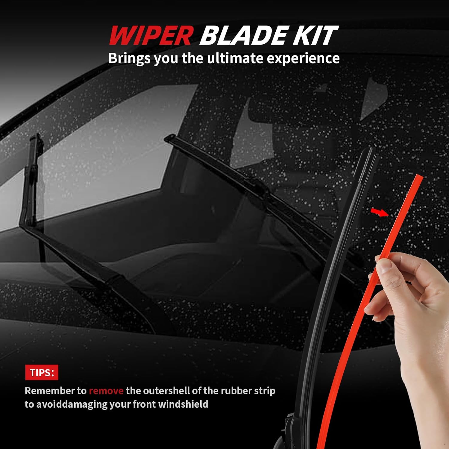 Thumbnail 3 de OTUAYAUTO Premium Windshield Wiper Blades 22" Pair for Chevy Silverado/Tahoe/Suburban + GMC Sierra/Yukon (Replacement, All-Weather, Pinch Tab)