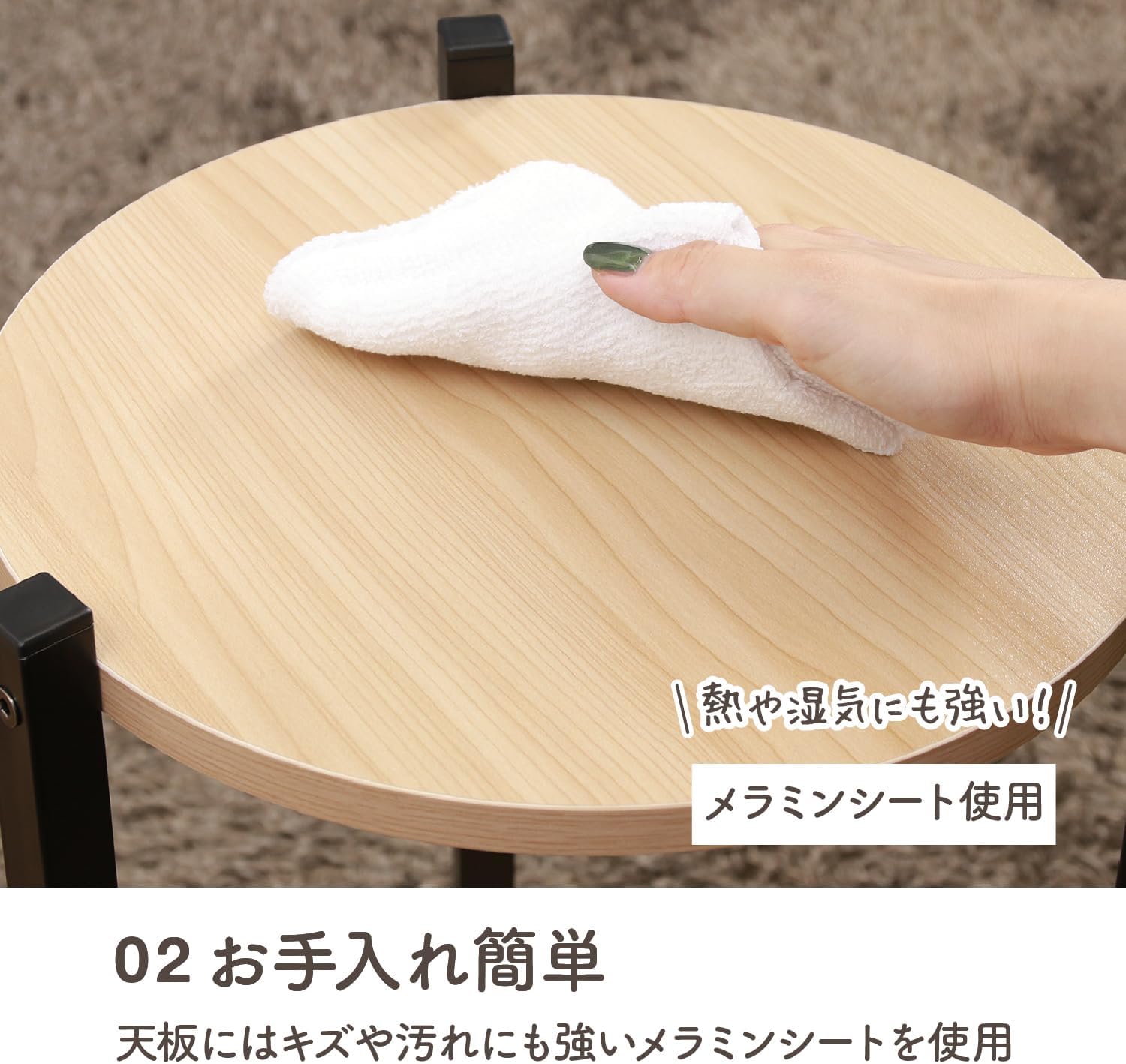 Detalle 2 de 不二貿易 63769 フラワースタンド 2段 幅31×奥行33×高さ60cm ブラック