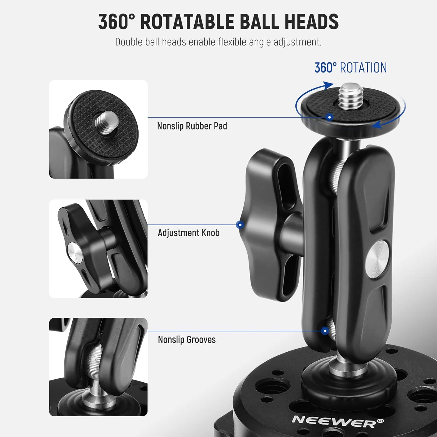 Thumbnail 6 de NEEWER 6" Suction Cup Mount with GoPro Compatibility CA013