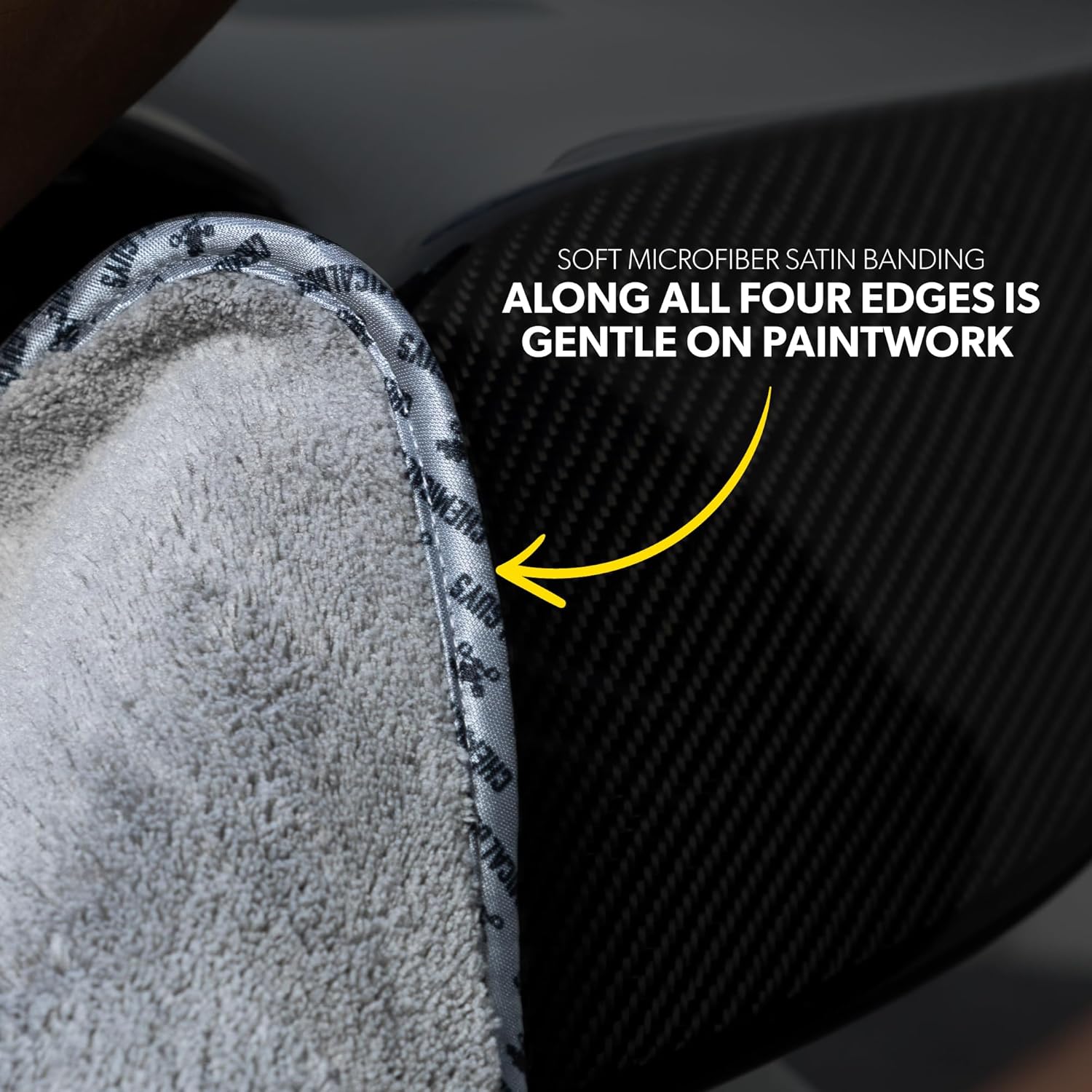 Detalle de Chemical Guys Woolly Mammoth Large Microfiber Drying Towel (36 x 25 in, Gray) — Ultra Plush, Super Absorbent Car Drying Towels