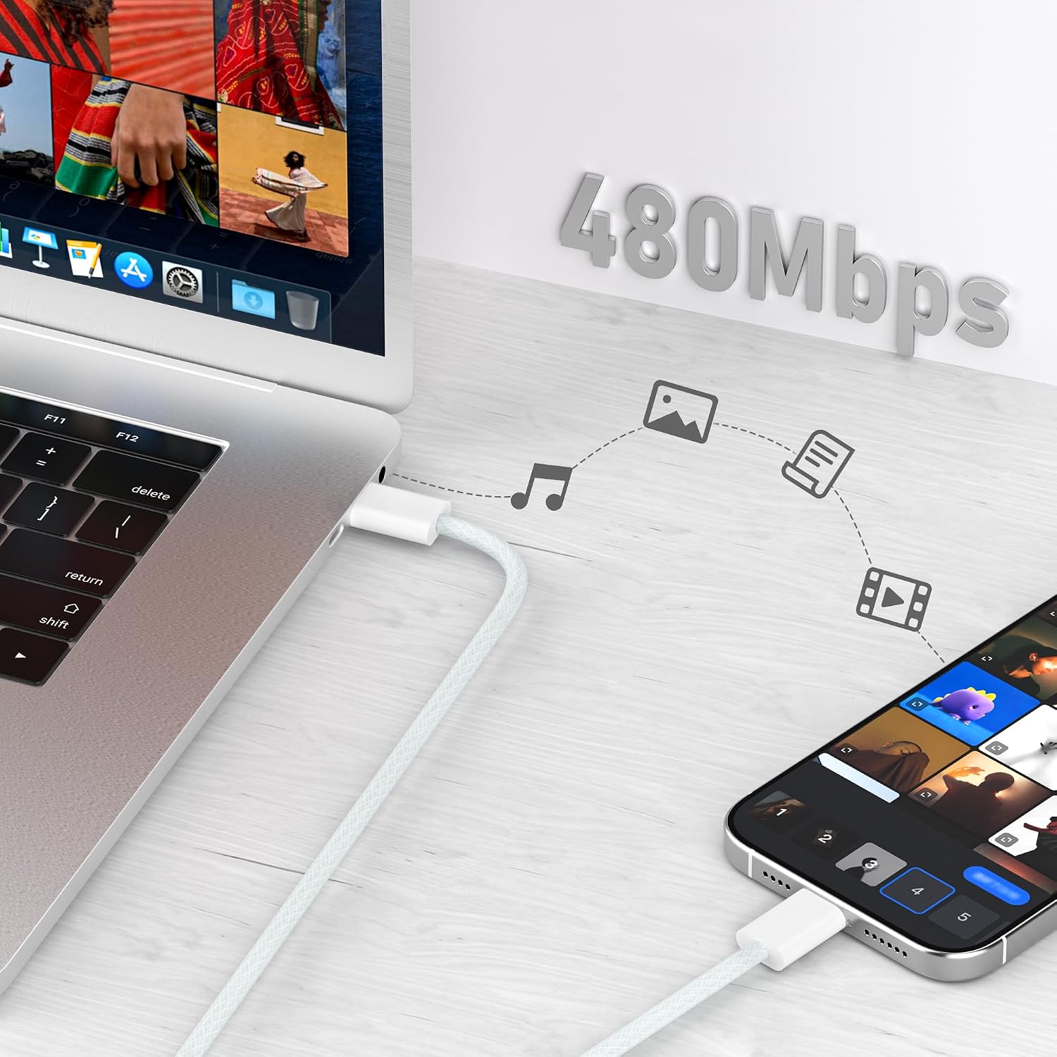 Thumbnail 6 de YISH 65W Caricatore USB-C GaN PD3.0 con cavo USB-C da 1 m (60W)