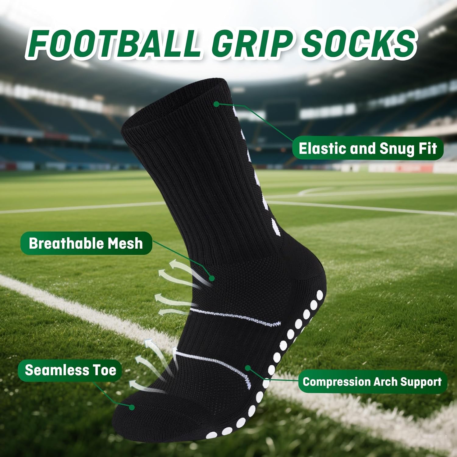 Thumbnail 3 de Niofind Football Grip Socks 3 Pairs