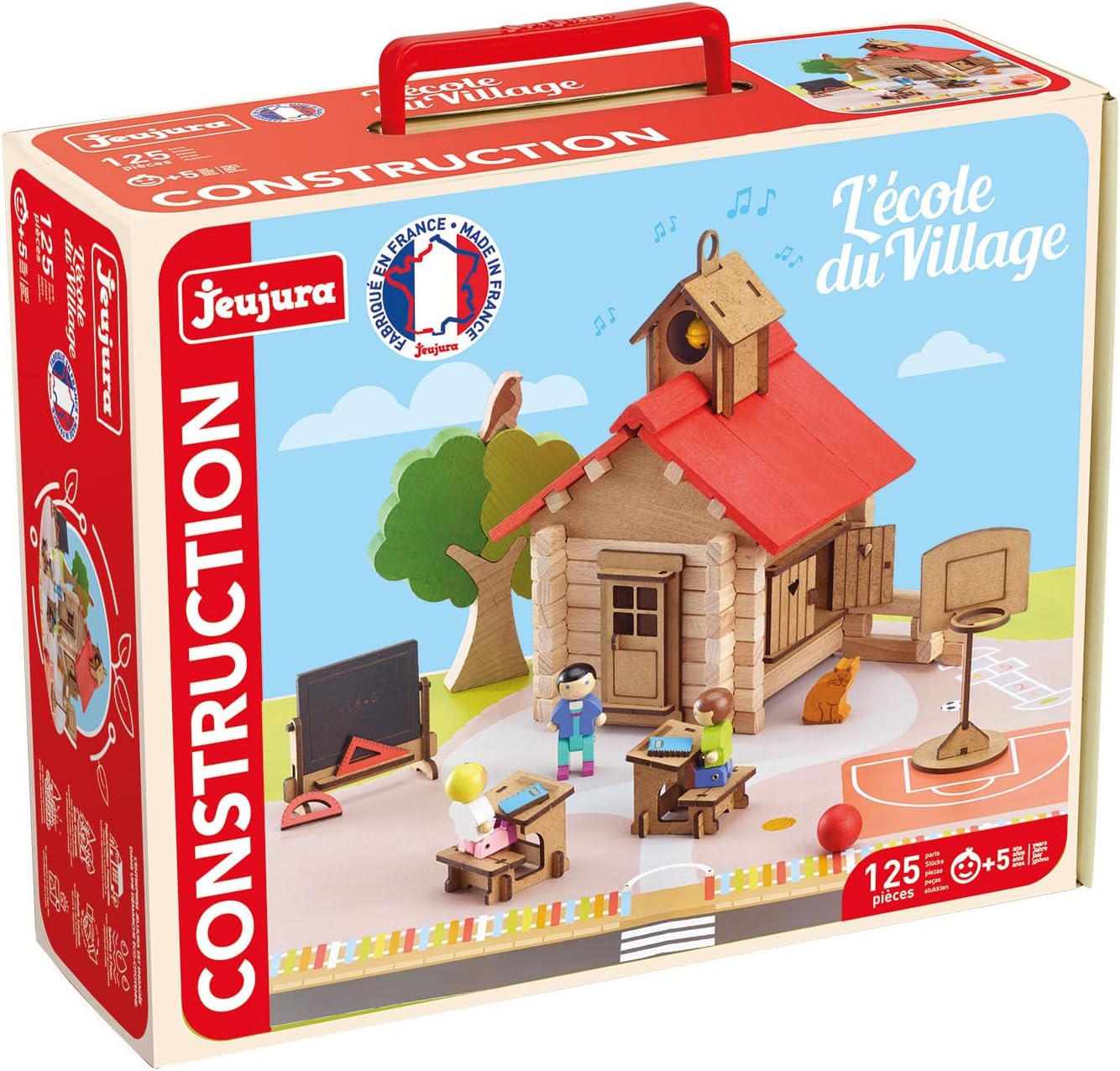 Thumbnail 4 de Jeujura - L'aire de Jeux, 70 pièces en bois dans sa valise en carton (à partir de 5 ans)