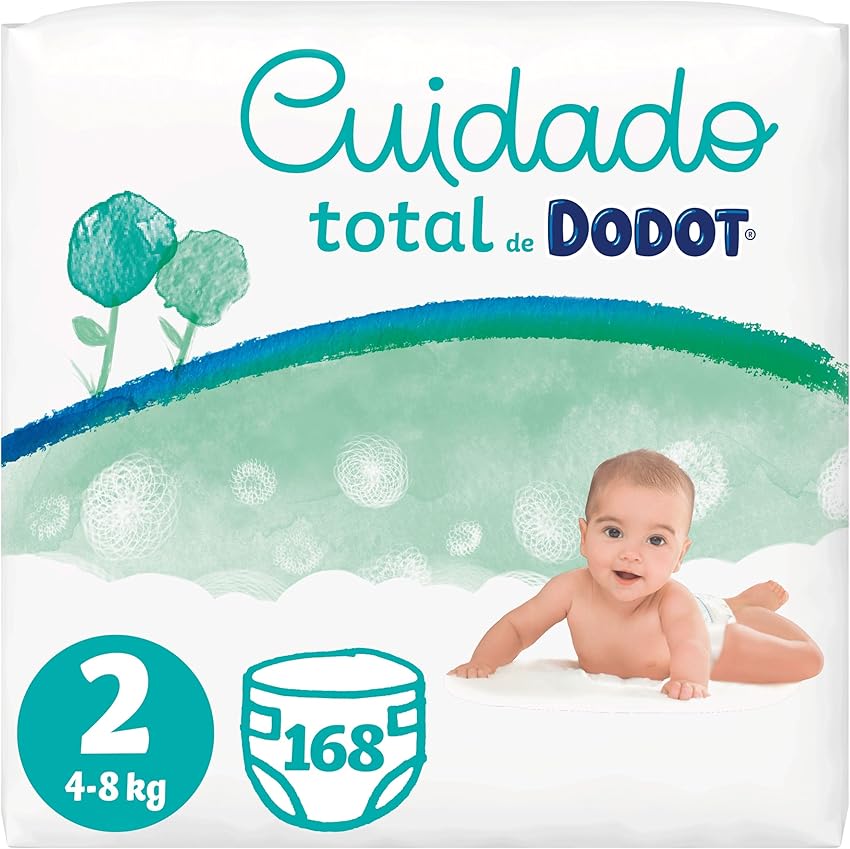 Dodot Pañales Cuidado Total Talla 2, 168 unidades 👶