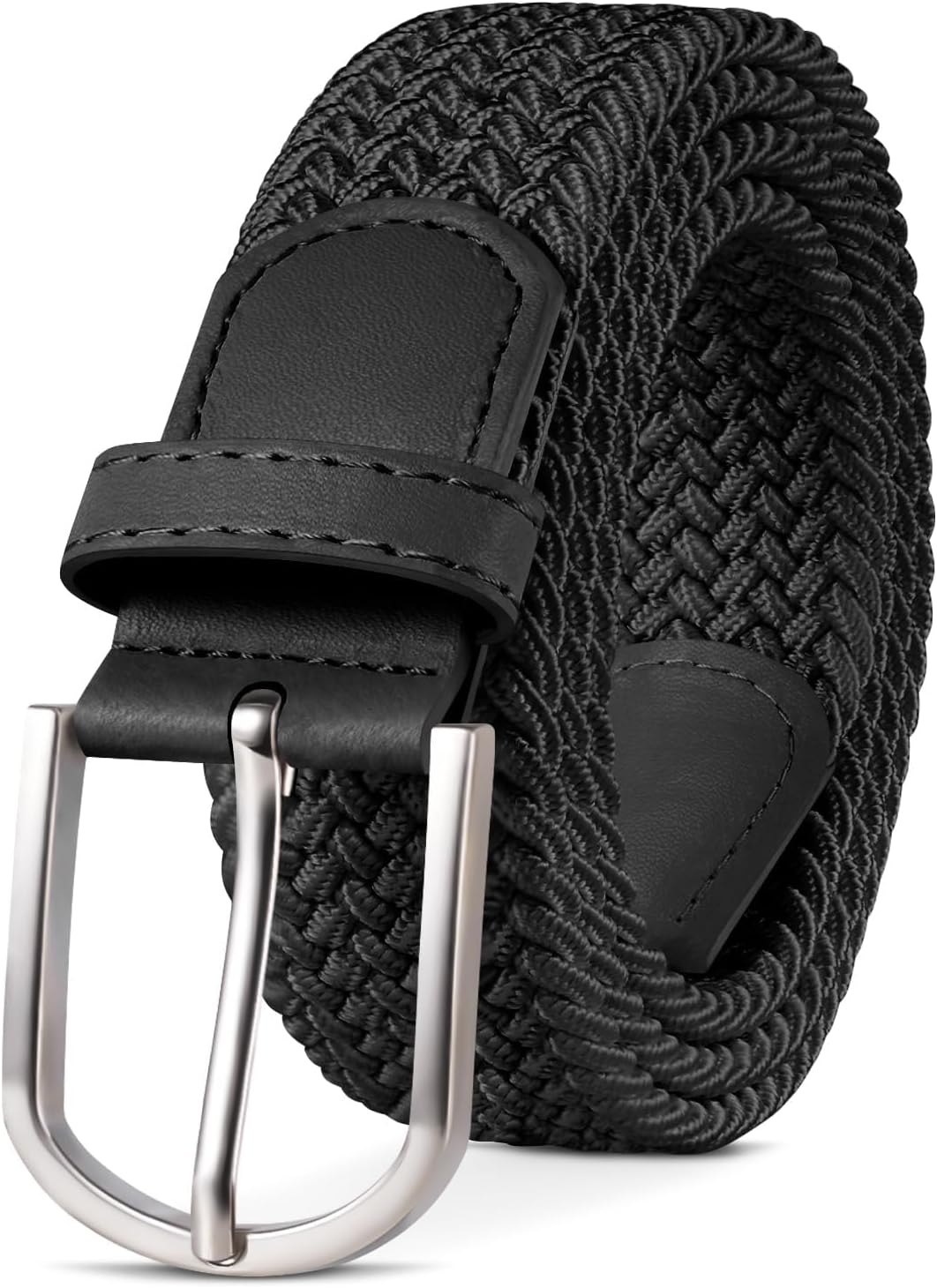 Detalle de TANGCHAO Cinturón trenzado elástico para jeans
