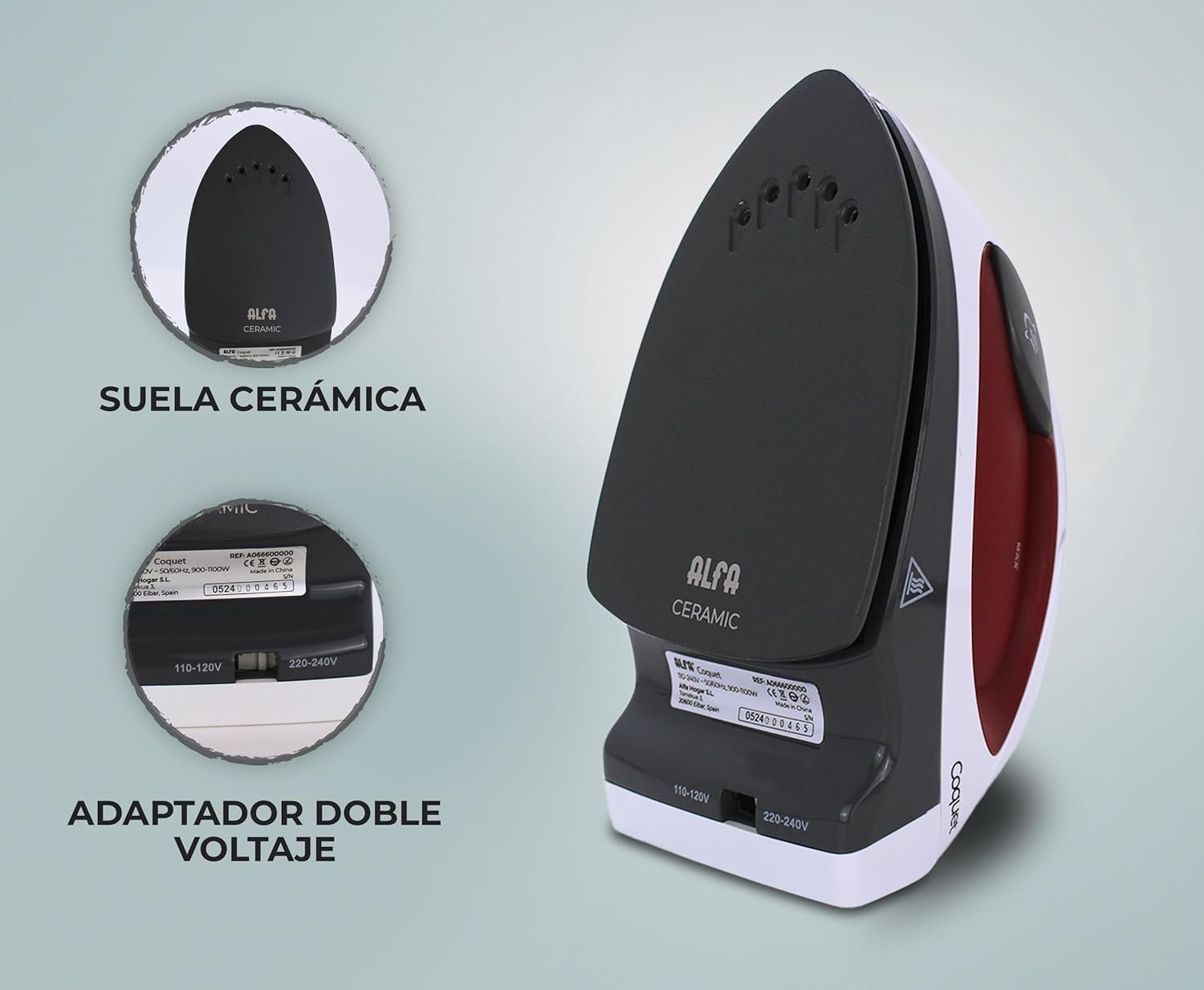 Detalle de ALFA Plancha de Viaje Coquet: compacta, potente y lista para viajar
