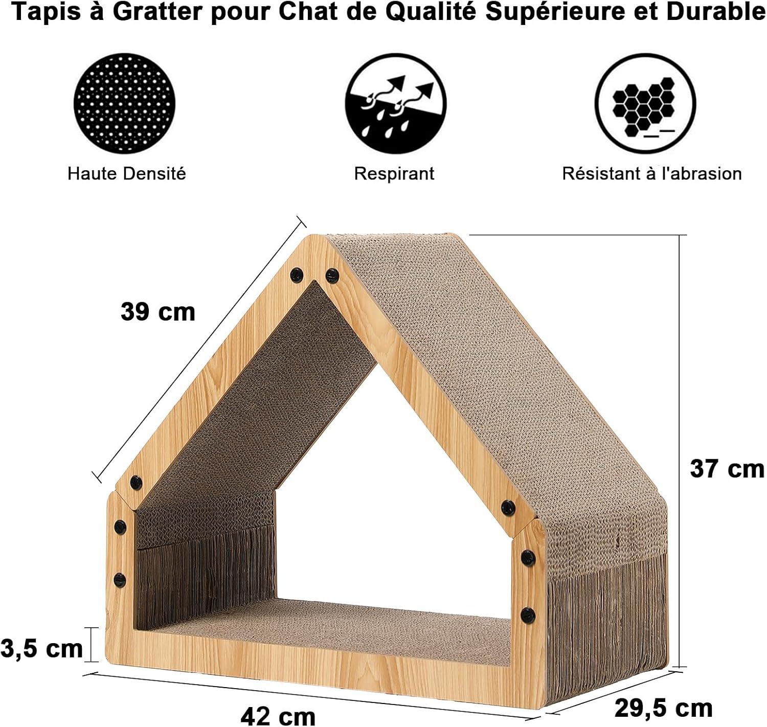 Detalle 2 de FUKUMARU Griffoir pour Chat 42 cm Maison đ±