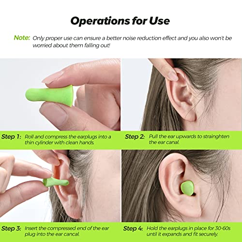 Thumbnail 6 de ERM TOOL Ultra Soft Foam Earplugs: 60 Pairs, 38dB SNR, Reusable for Sleep, Study, Travel and More