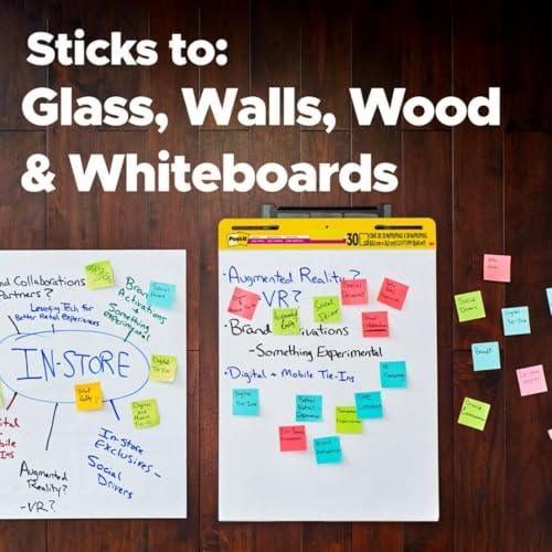 Detalle de Post-it Super Sticky Easel Pad, 25 x 30 in, White Lined, 4 Pack by Post-it
