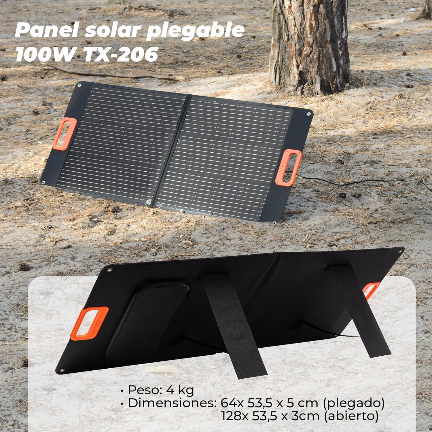 Thumbnail 2 de Panel solar TX-206 de 100W ☀️ Portátil y Multifuncional