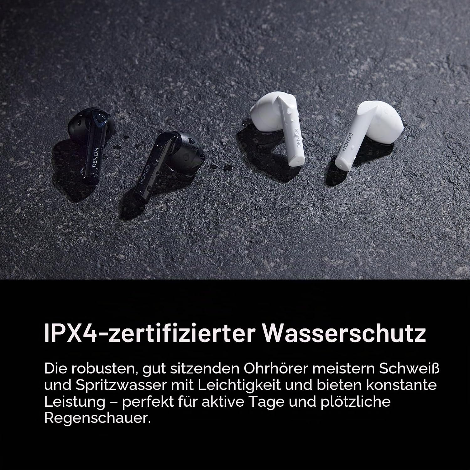 Thumbnail 6 de Denon AH-C500W True Wireless In-Ear-Kopfhörer (IPX4) mit Multipoint & Mikrofon – weiß