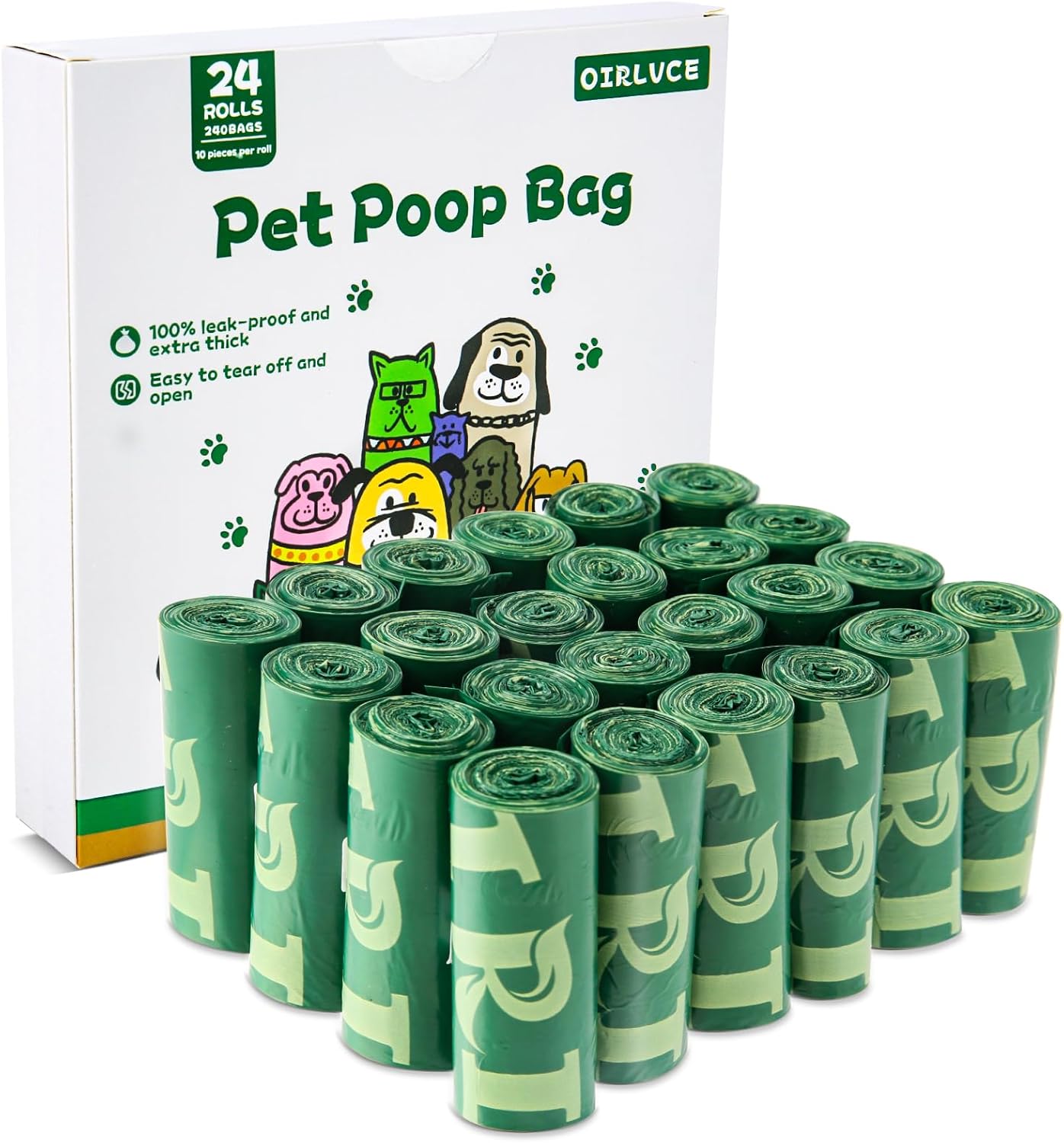 Detalle de OIRLVCE 240 Hundekotbeutel extra dick 🐾