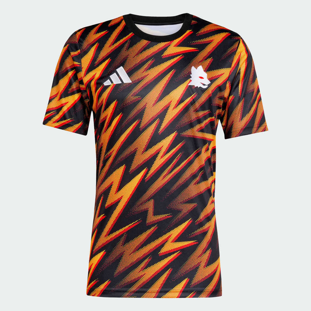 Detalle 2 de Camiseta de calentamiento AS Roma 25/26 de Adidas