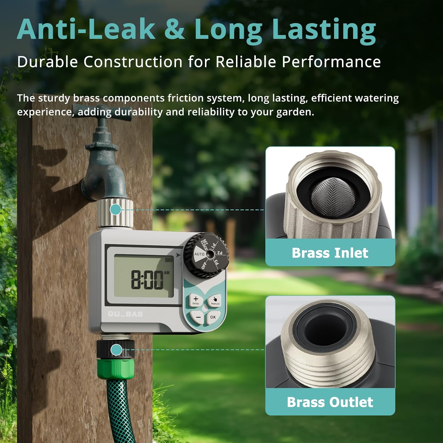 Thumbnail 6 de QUOBAS WT41W Low-Pressure Water Timer with Brass Inlet and Outlet