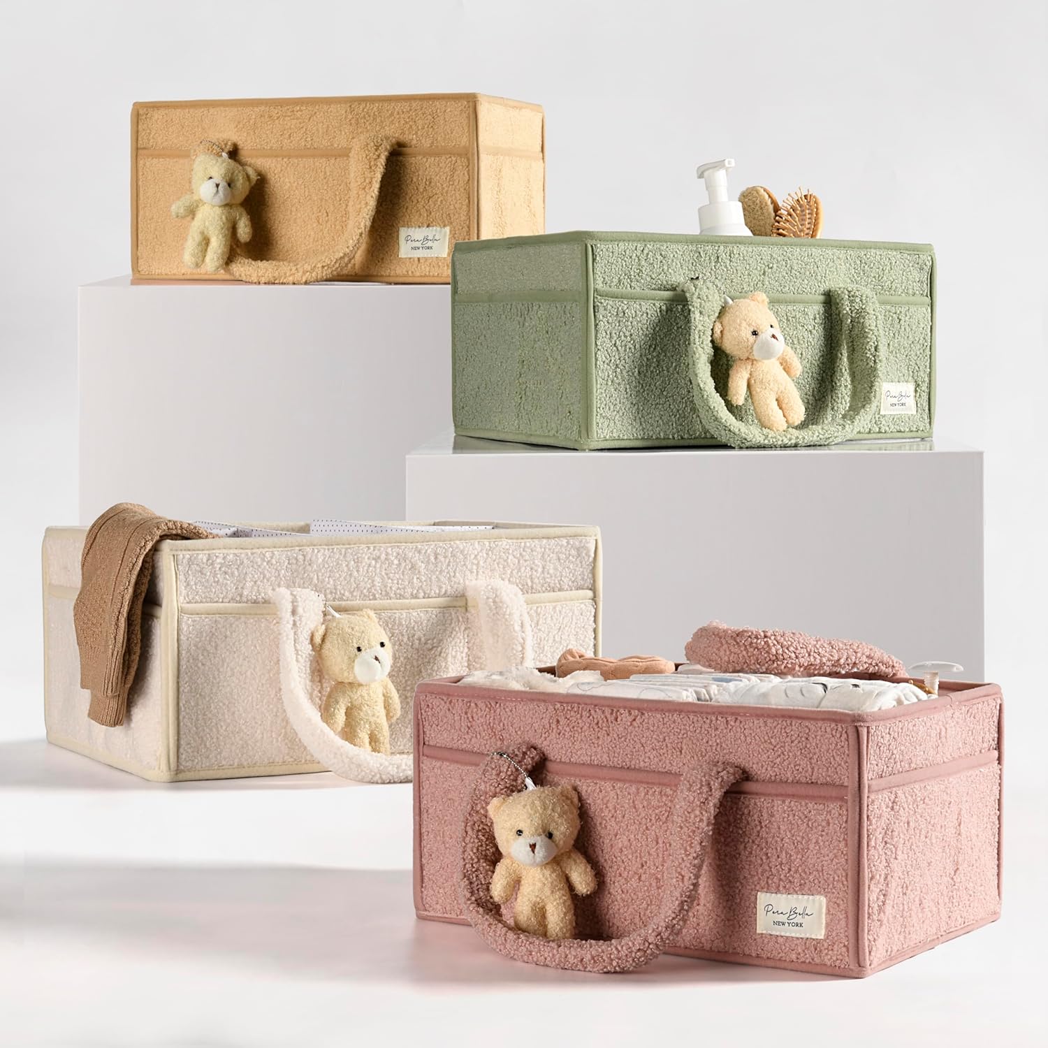 Thumbnail 6 de PeraBella Baby Diaper Caddy Organizer with Handle (Portable Diaper Storage Basket)