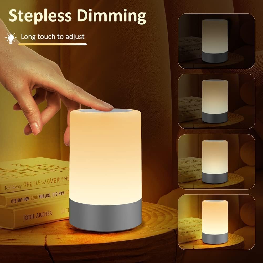 Detalle 2 de G Keni 2er-Set LED-Nachttischlampe, dimmbar