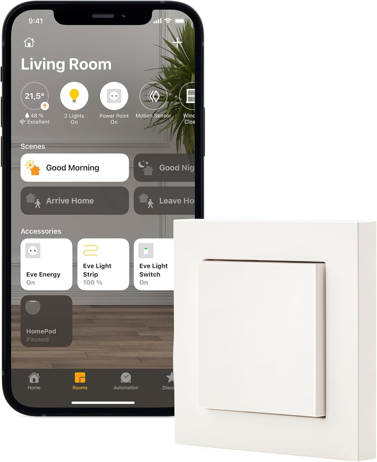 Detalle de Eve Light Switch Apple Home