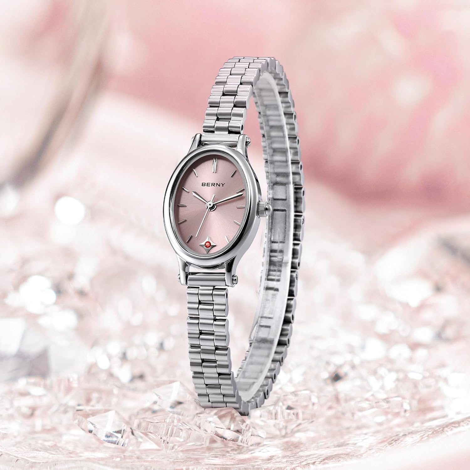 Thumbnail 4 de BERNY Silber Damenuhr Vintage Oval Quarz – elegant, leicht und zuverlässig