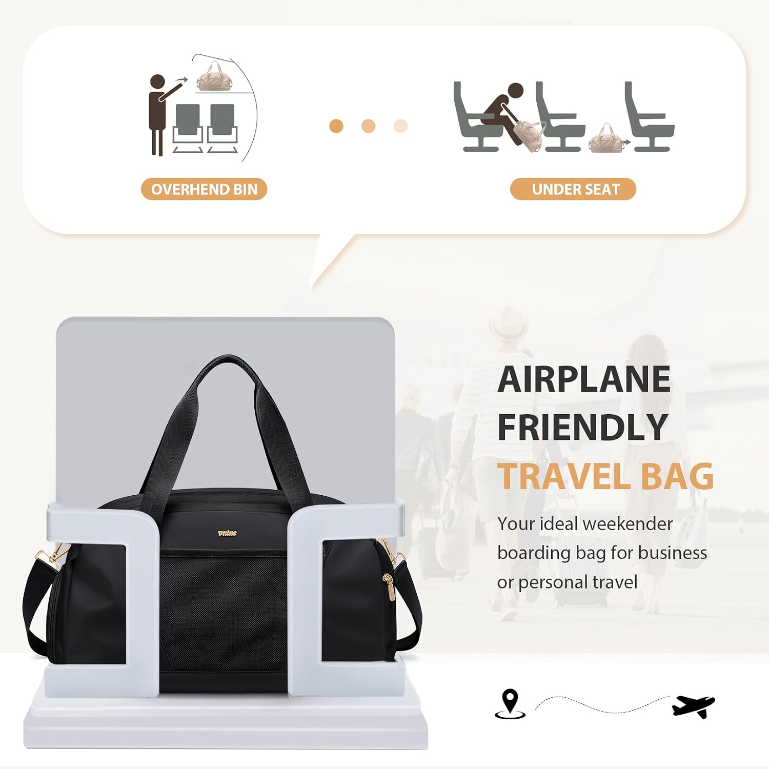 Thumbnail 6 de VNINE Reisetasche Sporttasche Damen als Weekender-/Handgepäck-Tasche mit wasserdichtem Schuhfach