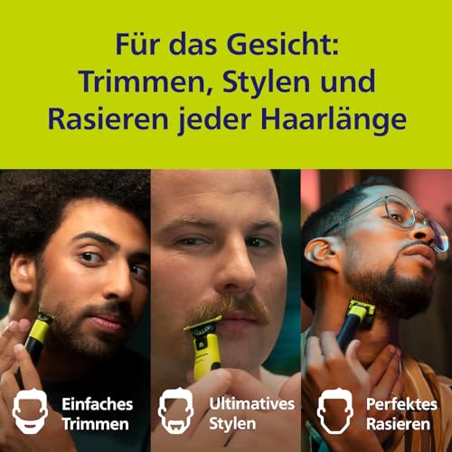 Detalle de Philips OneBlade Original 360-Klingen (QP440/60) – 4er-Pack, kompatibel mit allen OneBlade und OneBlade Pro Modellen
