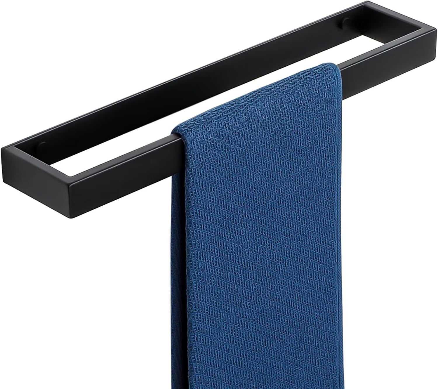 Detalle de SAYAYO Hand Towel Holder Wall Mounted Black Towel Rail (40cm) in SUS304 Stainless Steel