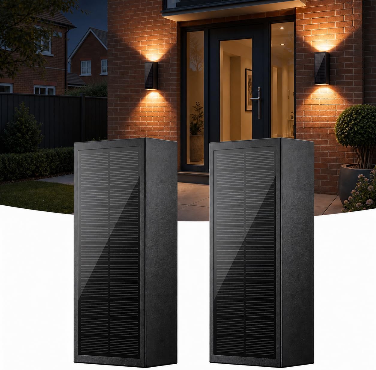 Thumbnail 1 de vighep WS78-2 Solar Wall Lights, 2-Pack Up-and-Down, 3CCT, IP65