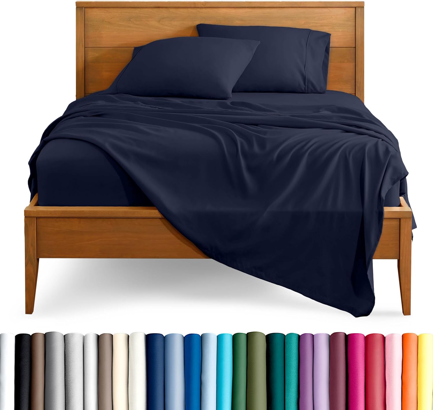 Detalle de Bare Home Queen Sheet Set, 1800 Thread