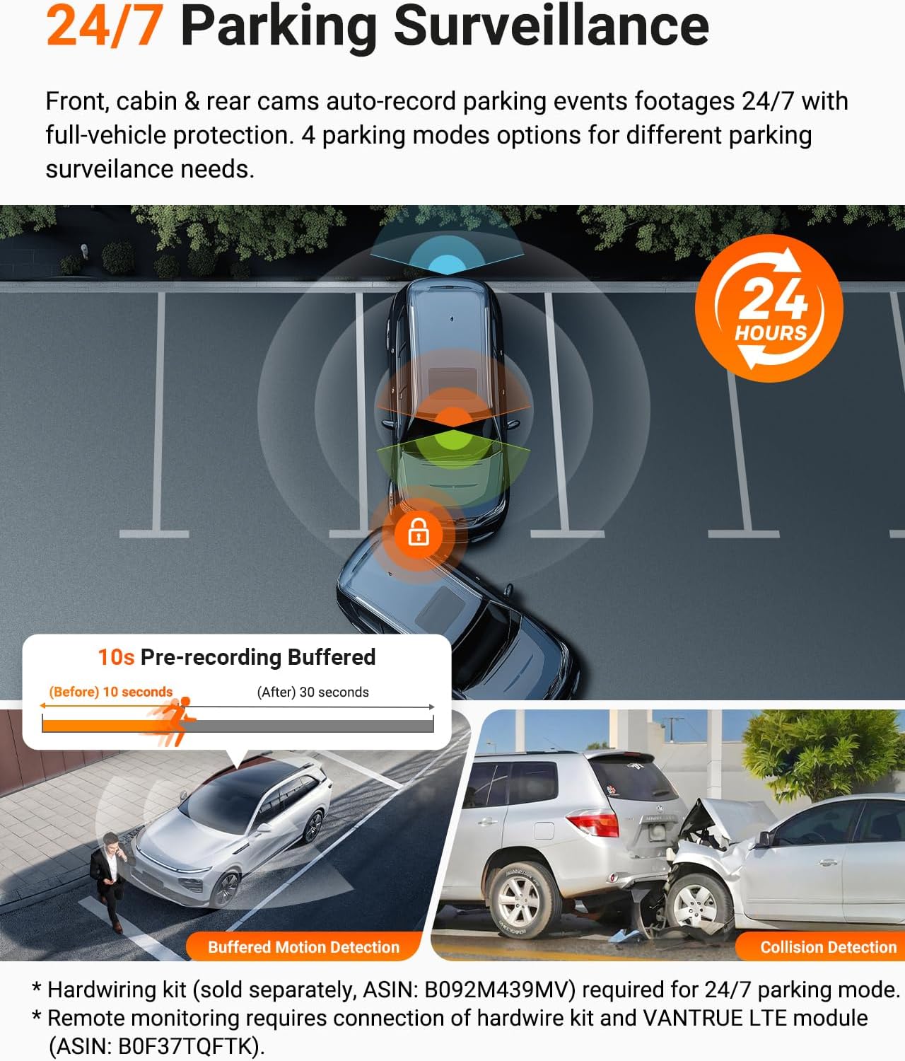Detalle 2 de Vantrue N4 Pro S 4K 3-Channel Dash Cam: Front, Rear, and Inside with STARVIS 2 Night Vision