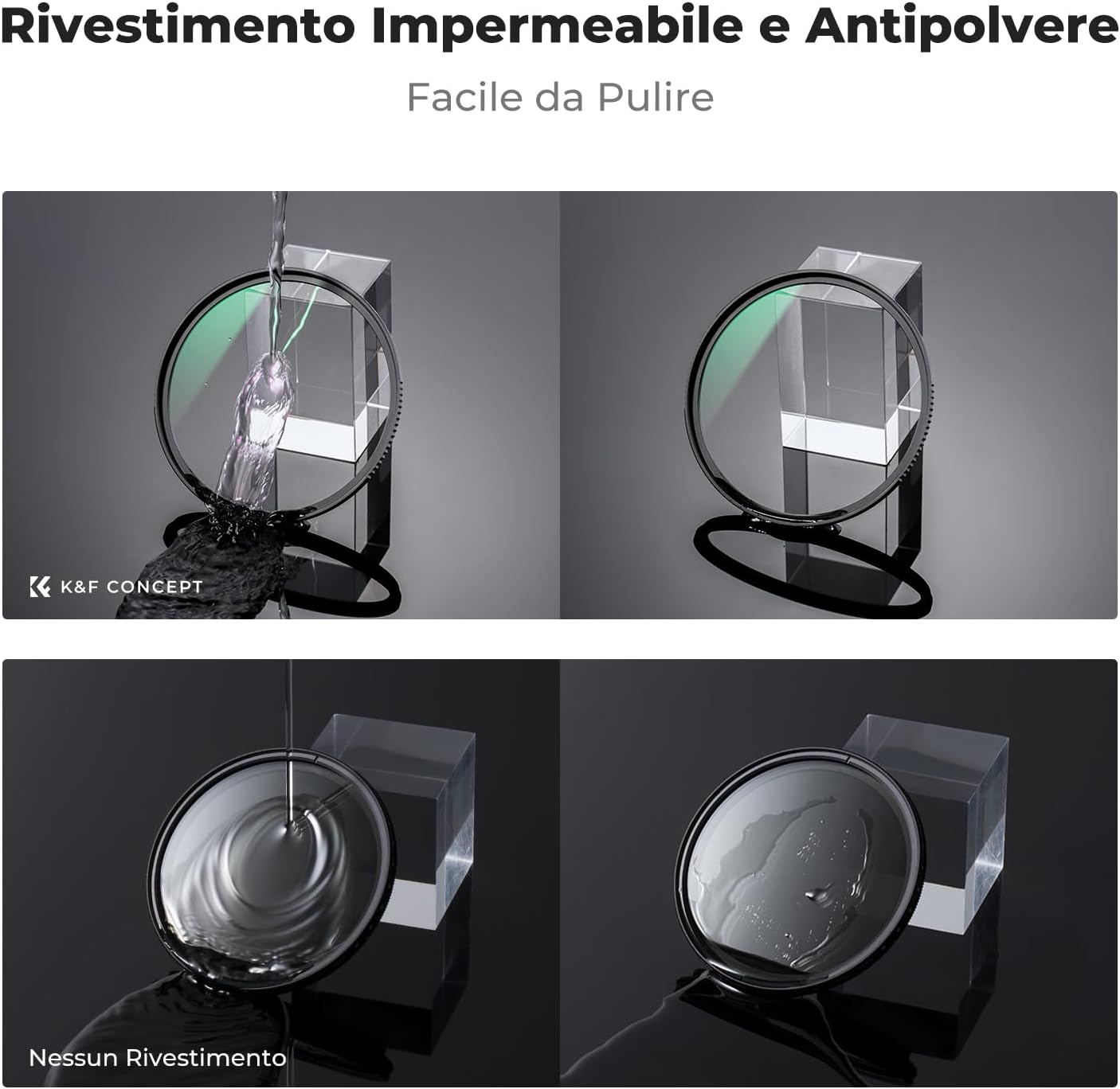 Thumbnail 5 de K&F CONCEPT 62mm Nano-Xcel Filtro UV Protettivo Ultra-Duro – Vetro Ottico con 28 strati Nano Rivestimento