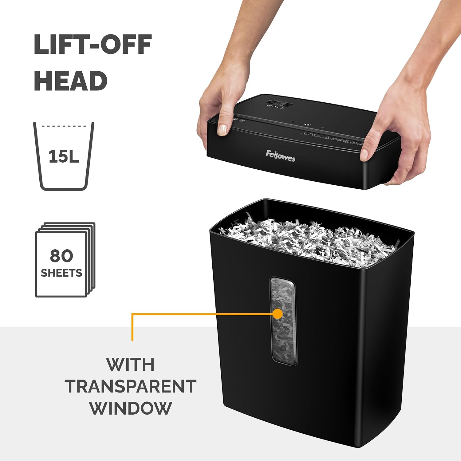 Detalle de Fellowes Powershred FS-8C 8 Sheet Cross Cut Personal Shredder (15 Litre) – Amazon Exclusive