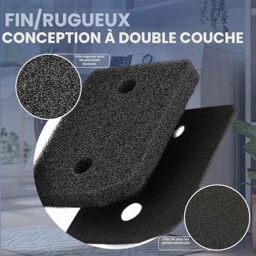 Detalle de Lot de 4 filtres en mousse de rechange compatibles avec sèche-linge Miele T1 Series à pompe à chaleur – YTUGIL