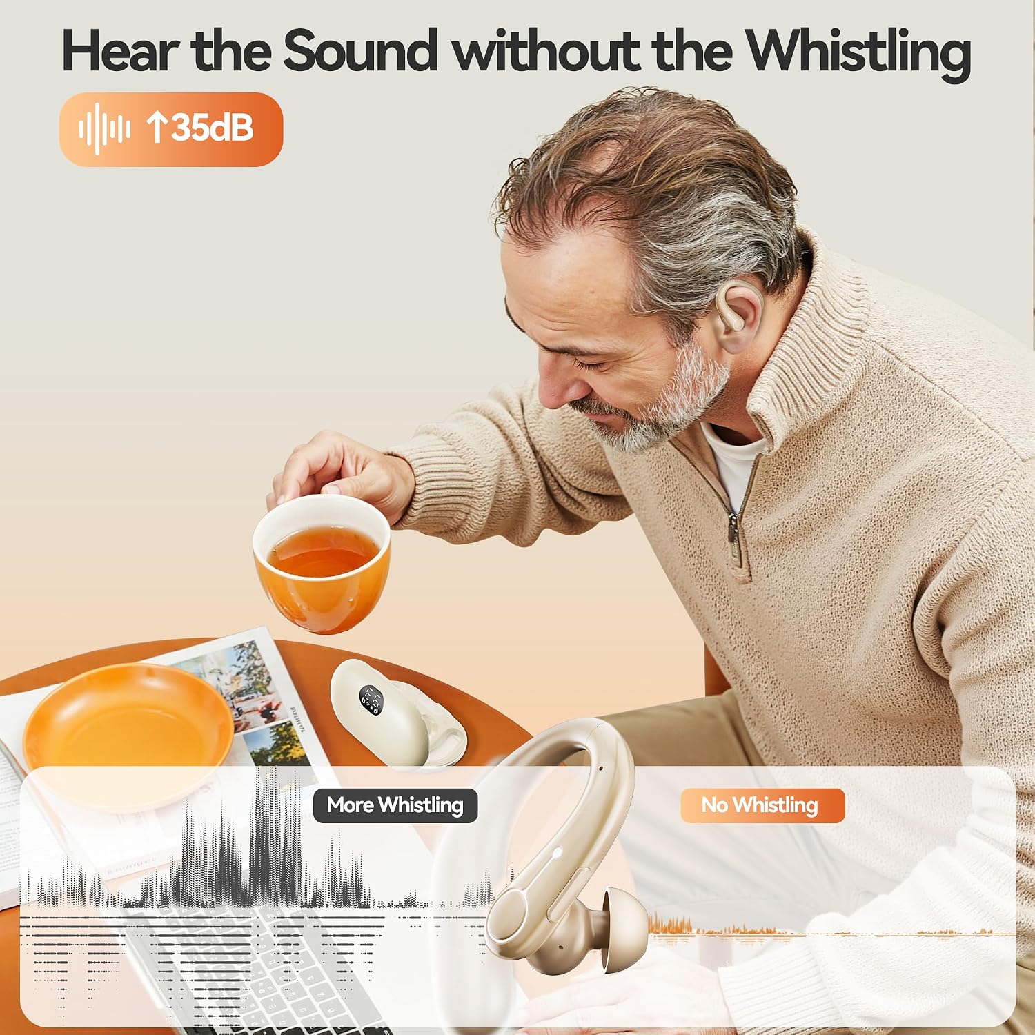Detalle de Bluetooth Hearing Aids, Rechargeable