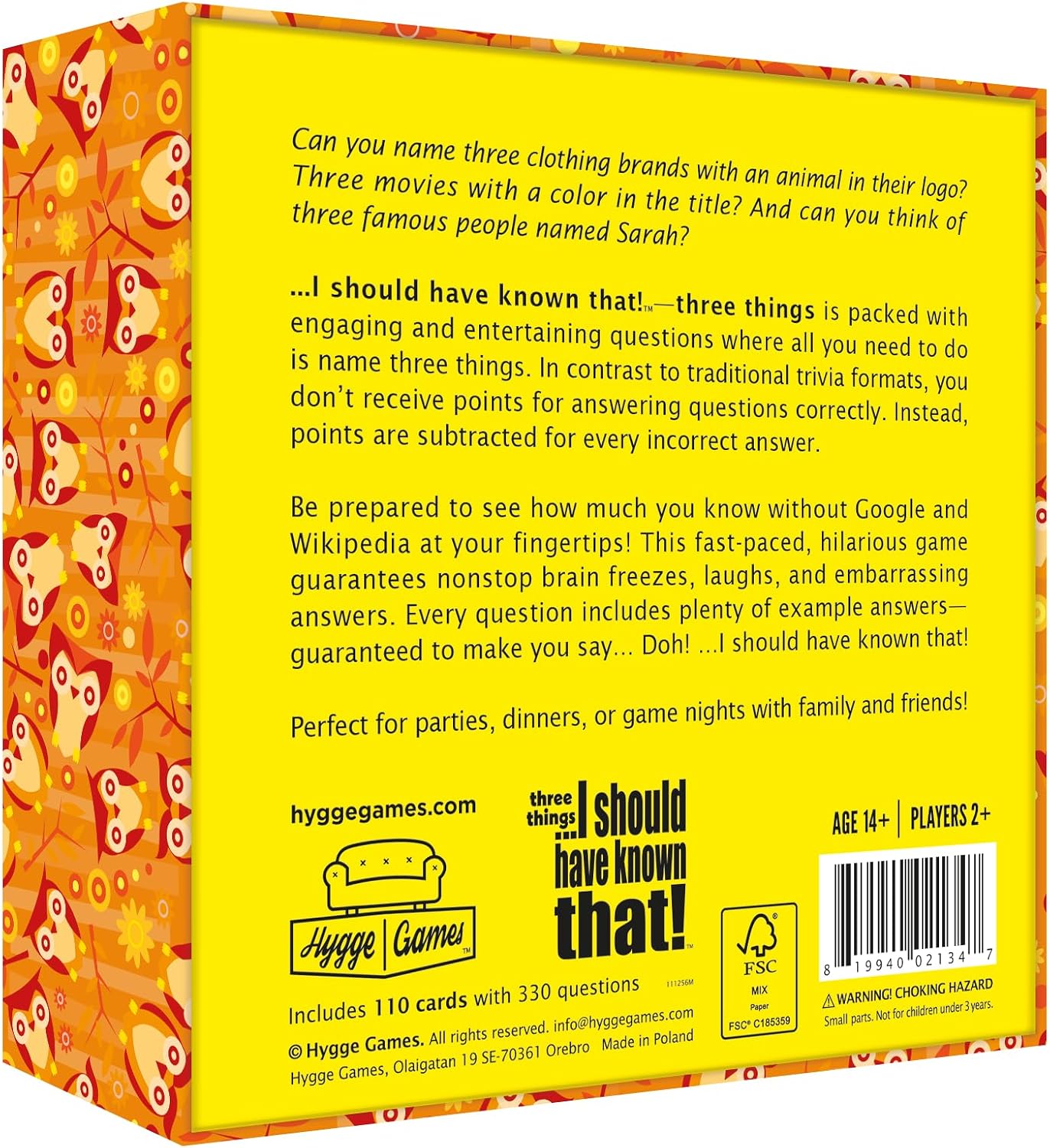 Detalle de I Should Have Known That!—Three Things Trivia Game 🎲