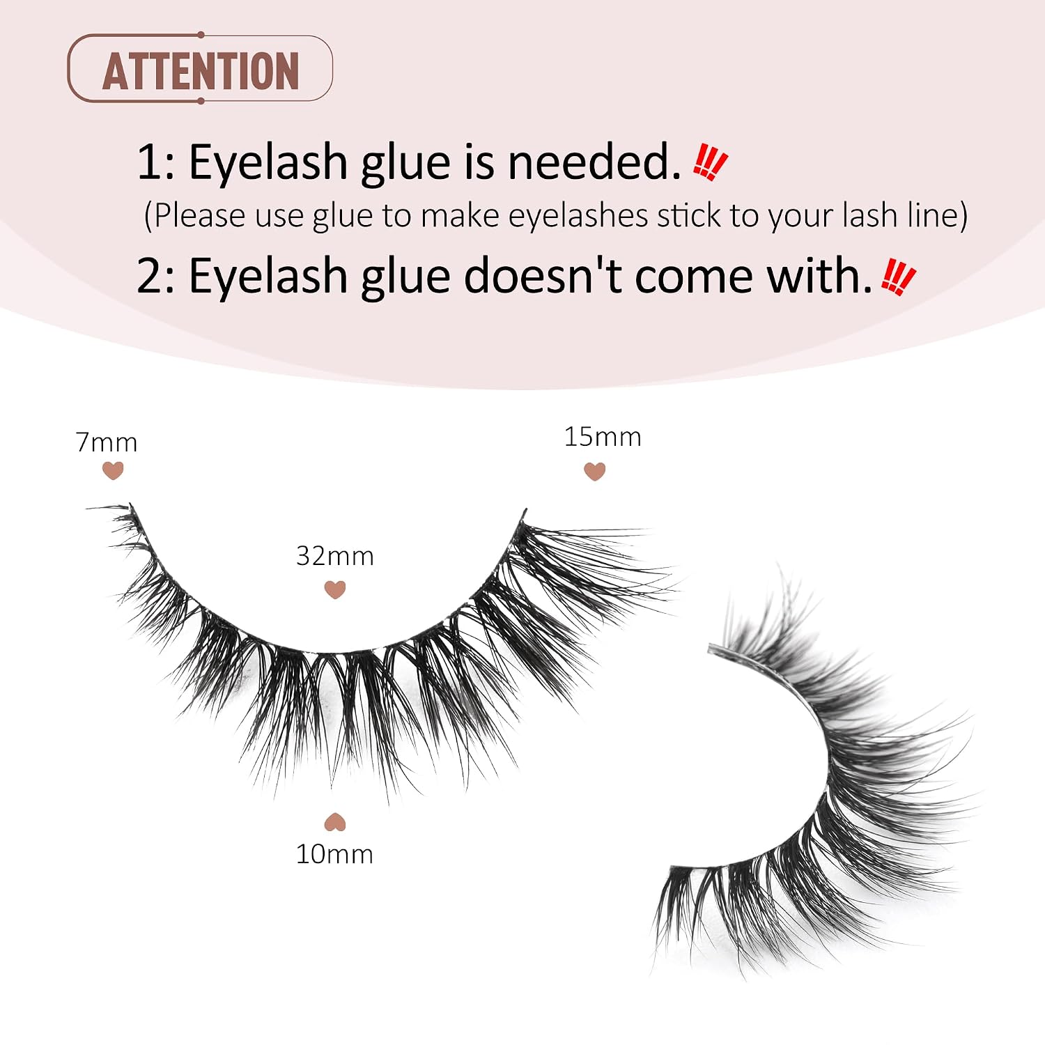 Detalle de Onlyall 3D Falsche Wimpern – Katzenaugen-Optik, 15 mm, D35