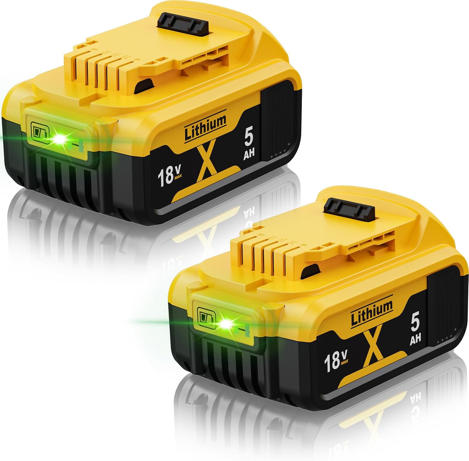 Imagen de 2 x 18V 5.0Ah Replacement Batteries for Dewalt 18V XR: DCB182/DCB184/DCB200 Compatible en OfertitasTOP