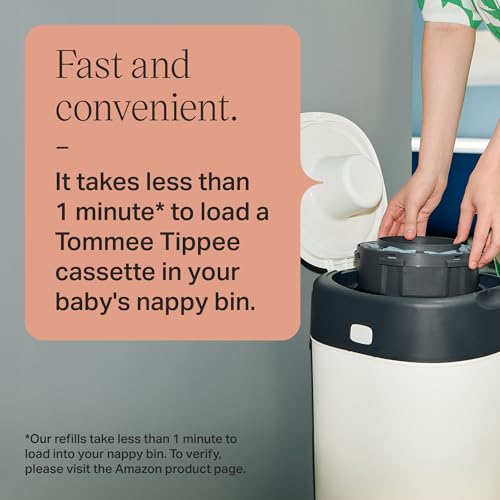 Detalle 2 de Tommee Tippee Twist & Click Nappy Bin Refill Cassettes (Pack of 4)