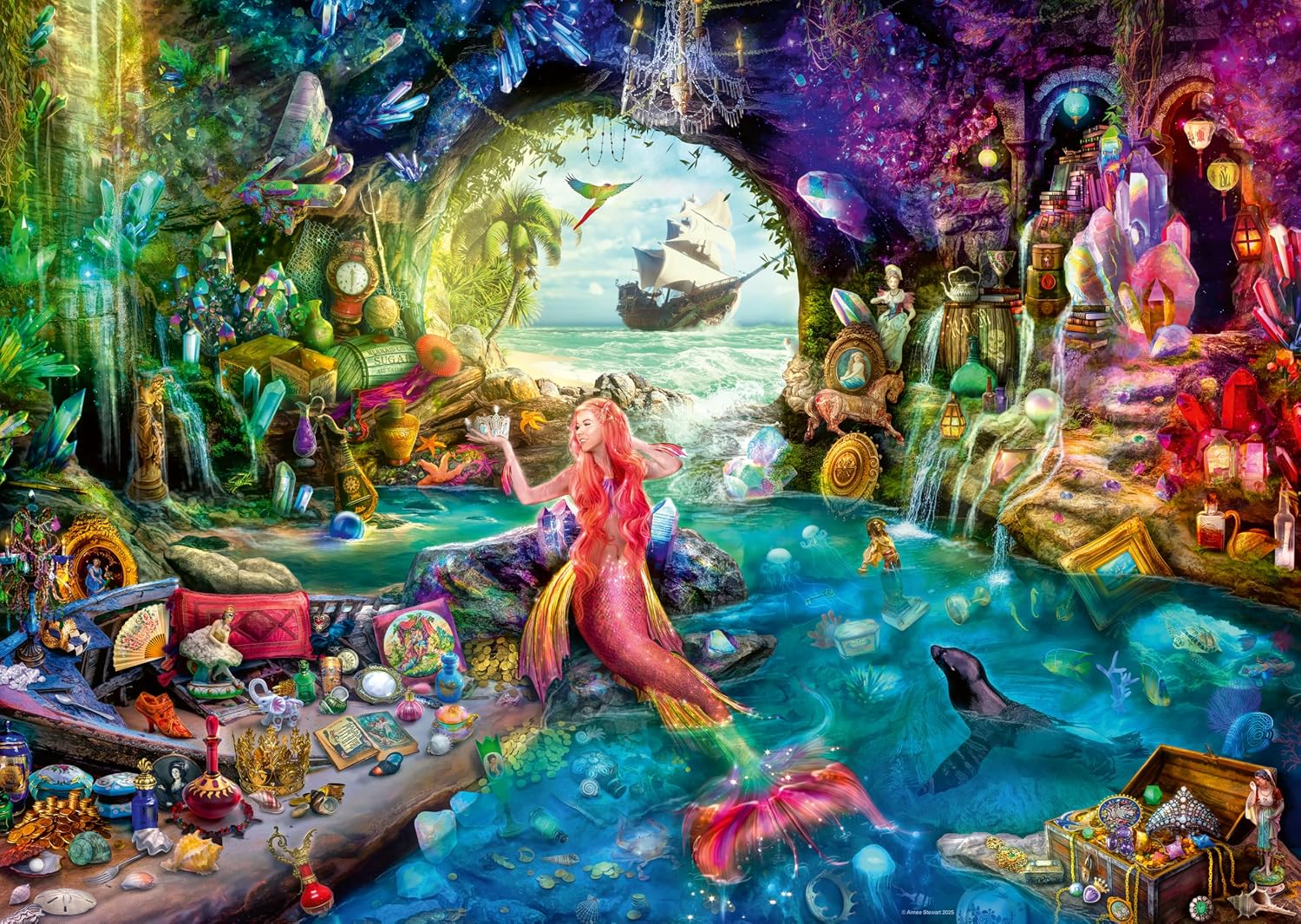 Thumbnail 1 de Ravensburger Mermaids Treasure 1000-piece jigsaw puzzle (70 x 50cm) for adults and kids 12+