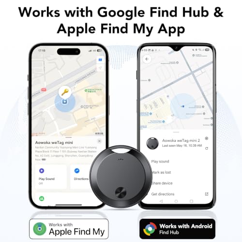 Detalle de 2026 Smart Tracker Tags di aowoka: localizzatore Bluetooth IP68, batteria sostituibile, Find My e Funzioni Trova